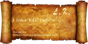 Linka Kálmán névjegykártya